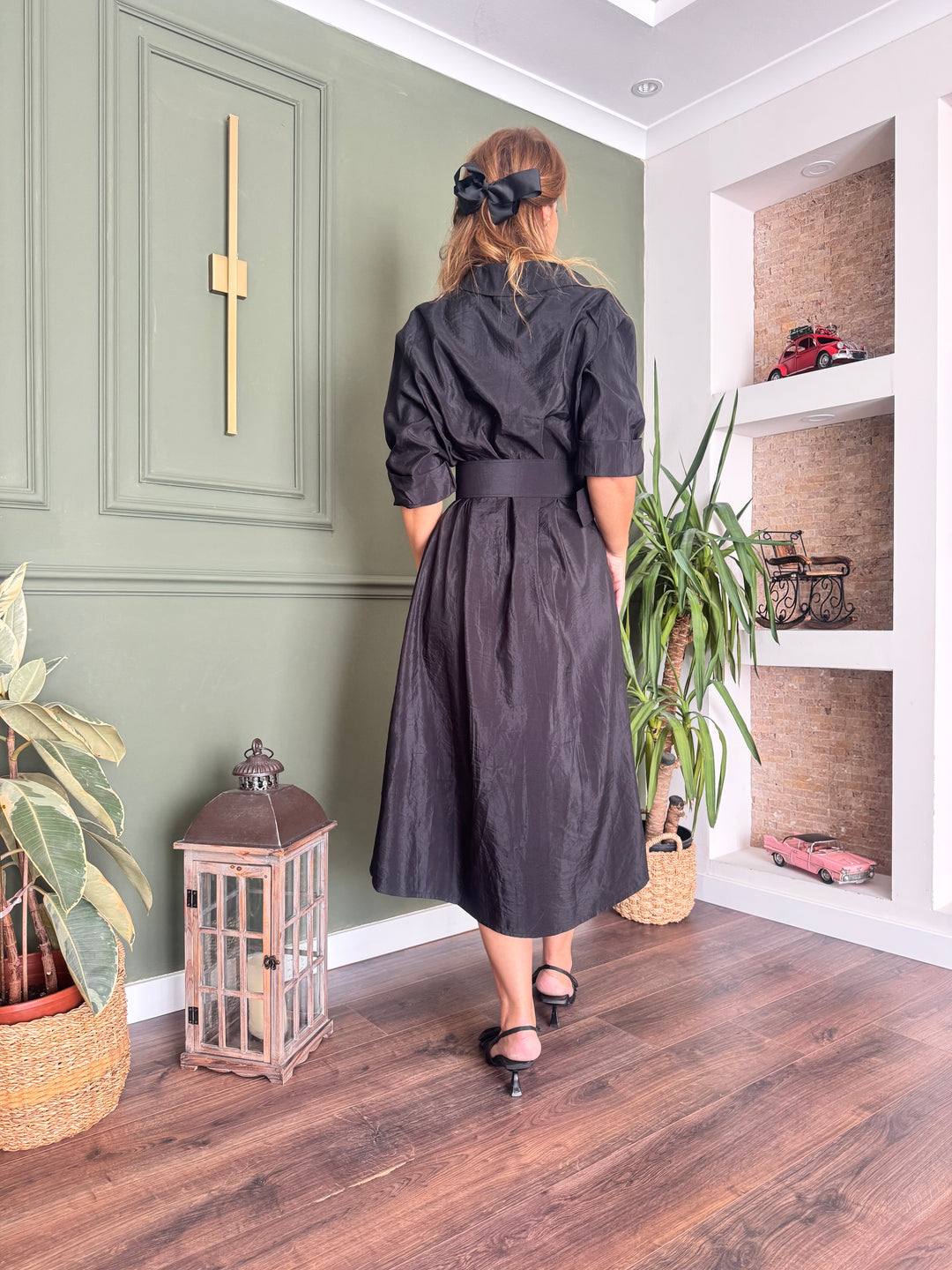 Siyah massimo elbise